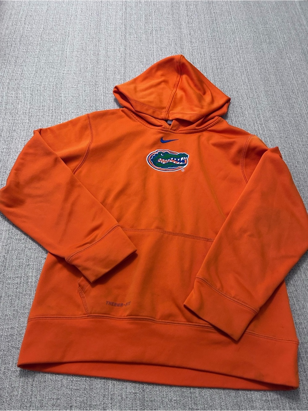 Nike Orange Pullover Hoodie with Gators Crest. Size L